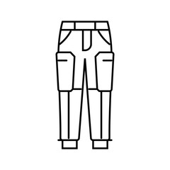 track pants streetwear cloth fashion line icon vector. track pants streetwear cloth fashion sign. isolated contour symbol black illustration