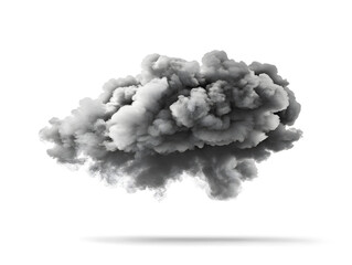 Fototapeta premium Dramatic cloud formation over white background atmospheric phenomenon digital art minimalist style conceptual perspective