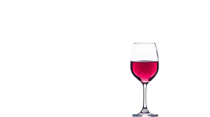 Elegant glass of wine on refreshing white background, a captivating still life
