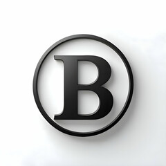 minimalist black circle B logo
