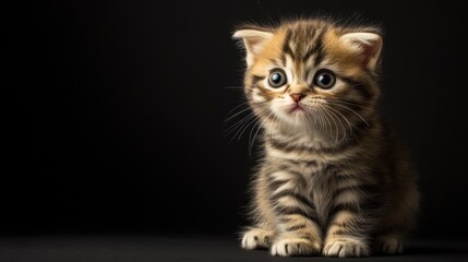 Obraz premium Adorable Kitten with Big Eyes