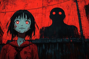 Japanese girl anime . anime picture . angry anime girl . angry girl
