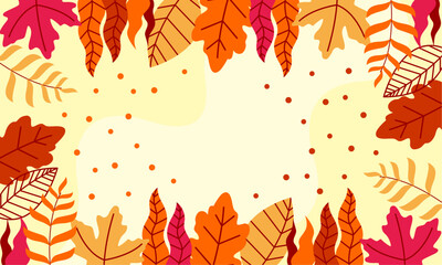 Obraz premium Flat abstract floral leaves background