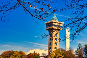Obraz premium 秋の相模原公園展望台