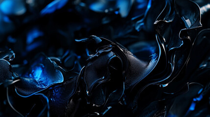 Naklejka premium Swirling dark blue textures create an abstract visual of depth and movement