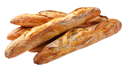 Baguette isolated on a transparent background