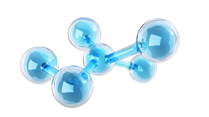 Intricate molecular structure in blue, a visual representation of scientific data analysis and visualization