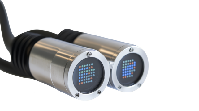 Mesmerizing metallic tube in soothing blue illumination, a closeup perspective