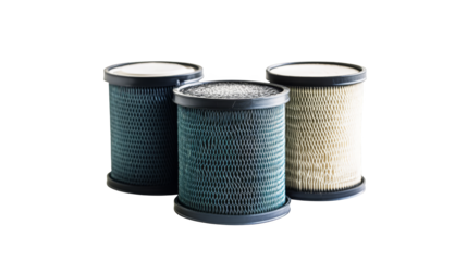 Dual filters, a checkered background in green and blue two