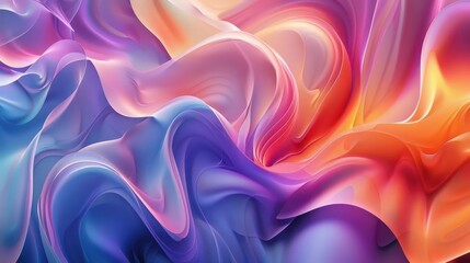 Fototapeta premium Chromatic Fusion. Vibrant color and intricate patterns merging in a fluid artwork concept