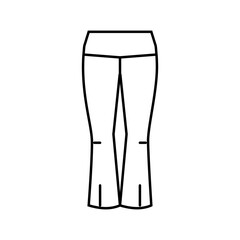 yoga pants clothing line icon vector. yoga pants clothing sign. isolated contour symbol black illustration
