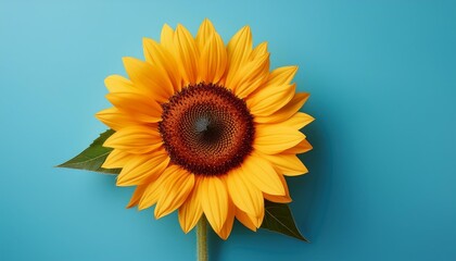 Obraz premium sunflower on a wooden background