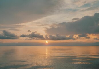 Obraz premium The sea and the monks, sunset