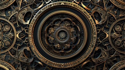 Fototapeta premium Tire Artistry. Intricate symmetry and patterns in tire design