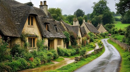 Charming Cotswold Village Street