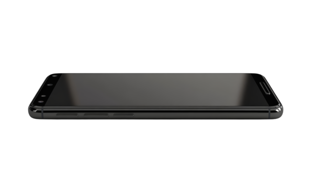 Modern cell phone on classic plaid pattern background, a fusion of technology and design