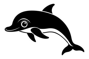 Obraz premium Dolphin silhouette clipart design illustration