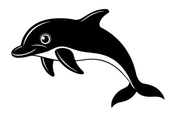 Obraz premium Dolphin silhouette clipart design illustration