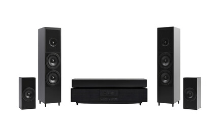 Obraz premium Immersive audio experience, highfidelity speaker system for home entertainment enhance