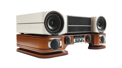 Crafted wooden speaker with dual sound units for exceptional audio and enhanced stereo experience