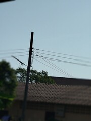 antenna on blue sky