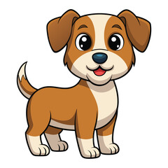 Cute and Simple Dog Vector Artwork