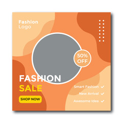 social media template banner blog fashion sale promotion. fully editable instagram and facebook square post frame puzzle organic sale poster unique design 