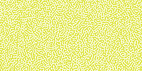 Abstract Reaction-diffusion Turing pattern natural texture yellow gradient color scheme. Linear design with biological algorithm psychedelic background. Reaction-diffusion or truing patter