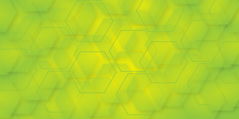 Abstract technology background with hexagons. modern geometric hexagon shape Poster, wallpaper, Landing page. geometric hexagonal, triangle, shape. Vector illustration. can be used in cover design.