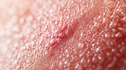 Fototapeta premium Close-up of irritated skin, possible sunburn, eczema, or an allergy. Healthcare and dermatology.