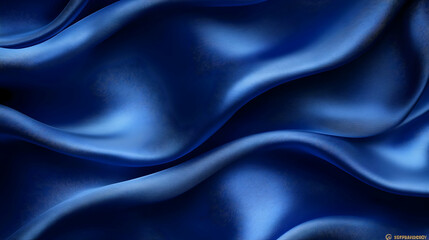 Fototapeta premium Royal Blue Silk: Elegant Drapes & Luxurious Flow