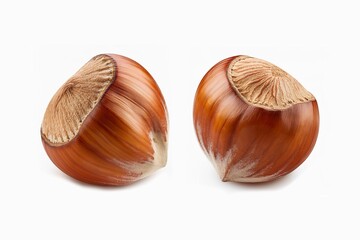 Hazelnut nut with clipping path. Hazelnut isolated on a white background