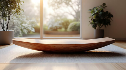 Wooden Balance Board: Enhance Focus & Balance Indoors, Modern Home Decor
