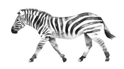 Fototapeta premium Zebra's monochrome ,a captivating urban wildlife encounter