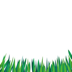 Fototapeta premium Green Grass Landscape Illustration