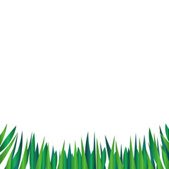 Fototapeta premium Green Grass Landscape Illustration