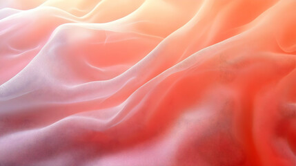 Fototapeta premium Peach & Coral Fabric Texture: Soft, Draped Waves