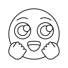 adorable kawaii line icon vector. adorable kawaii sign. isolated contour symbol black illustration