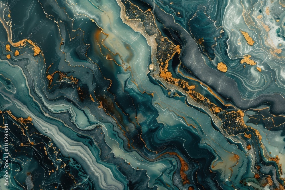 Poster abstract flowing texture with intricate patterns and warm tones highlighting movement and depth in a
