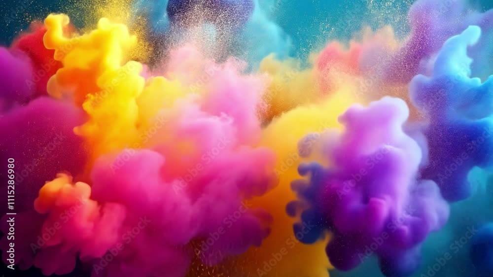 Aufkleber Abstract Swirling Colors: A vibrant symphony of swirling colors in a captivating abstract design, showcasing the fluidity and dynamism of color in a captivating composition.  
