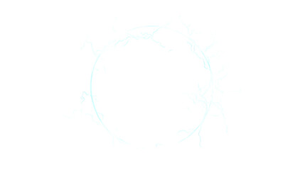 glowing electric blue hologram isolated on a transparent background