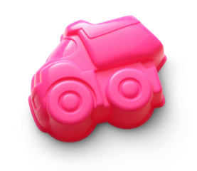 Colorful sandbox toy isolated on white