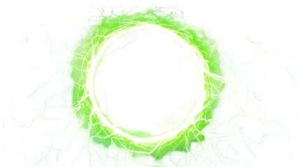 glowing red abstract ring electric particle glow light effect hologram circle, isolated on a transparent background