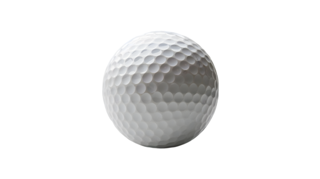 Golf ball isolated on a transparent background