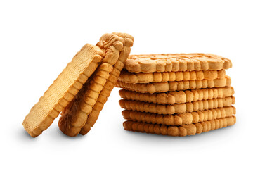Fresh cookies isolated on white