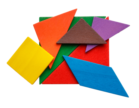 Pentamino for children isolated on white