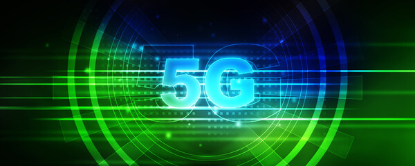 Obraz premium 2d rendering 5G Network 5G Connection 