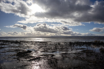 Clouds over river Dee estuary