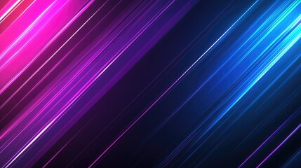 Fototapeta premium High-tech line background with glowing streaks of blue and pink light, creating a vibrant cyberpunk aesthetic