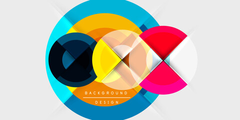 Obraz premium Target circle geometric abstract shapes. Vector Illustration For Wallpaper, Banner, Background, Card, Book Illustration, landing page